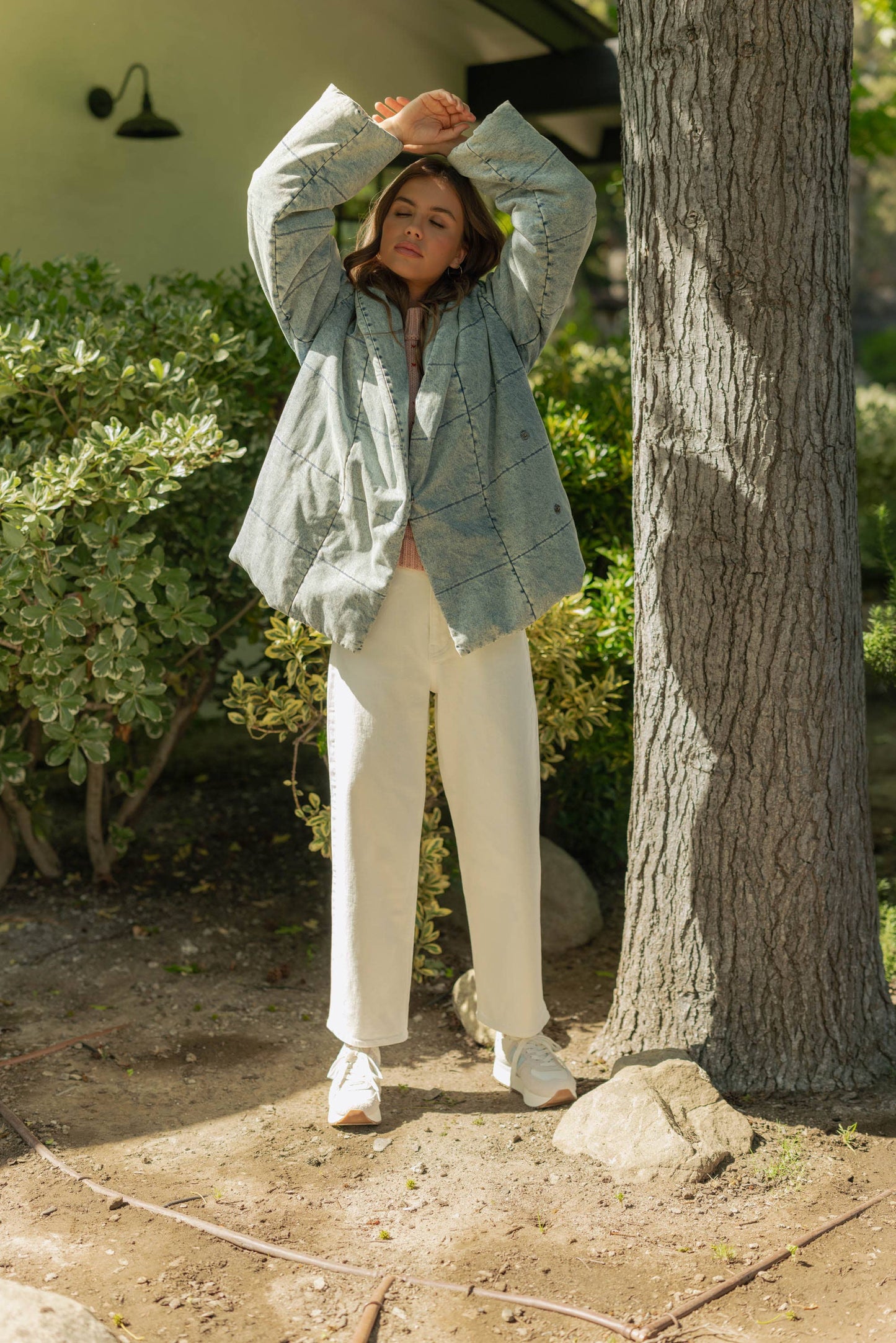 Quilted Collar Denim Jacket