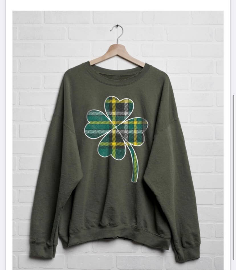 Plaid Clover Sweatshirt