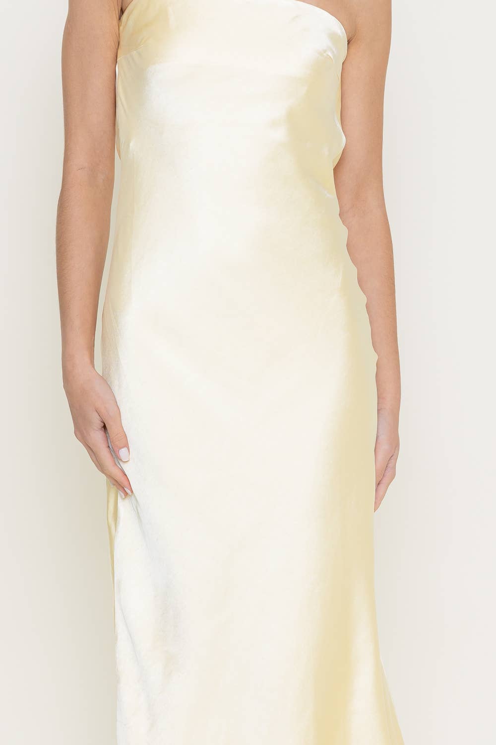 Lemon Strapless Maxi Dress