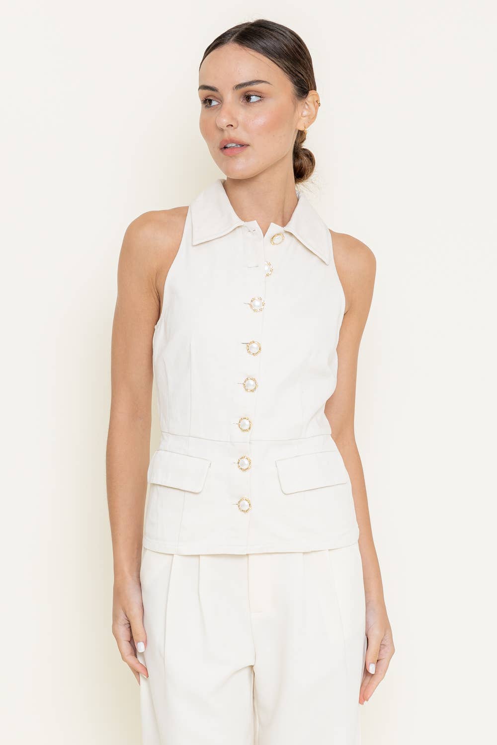Bamboo Denim Vest Top