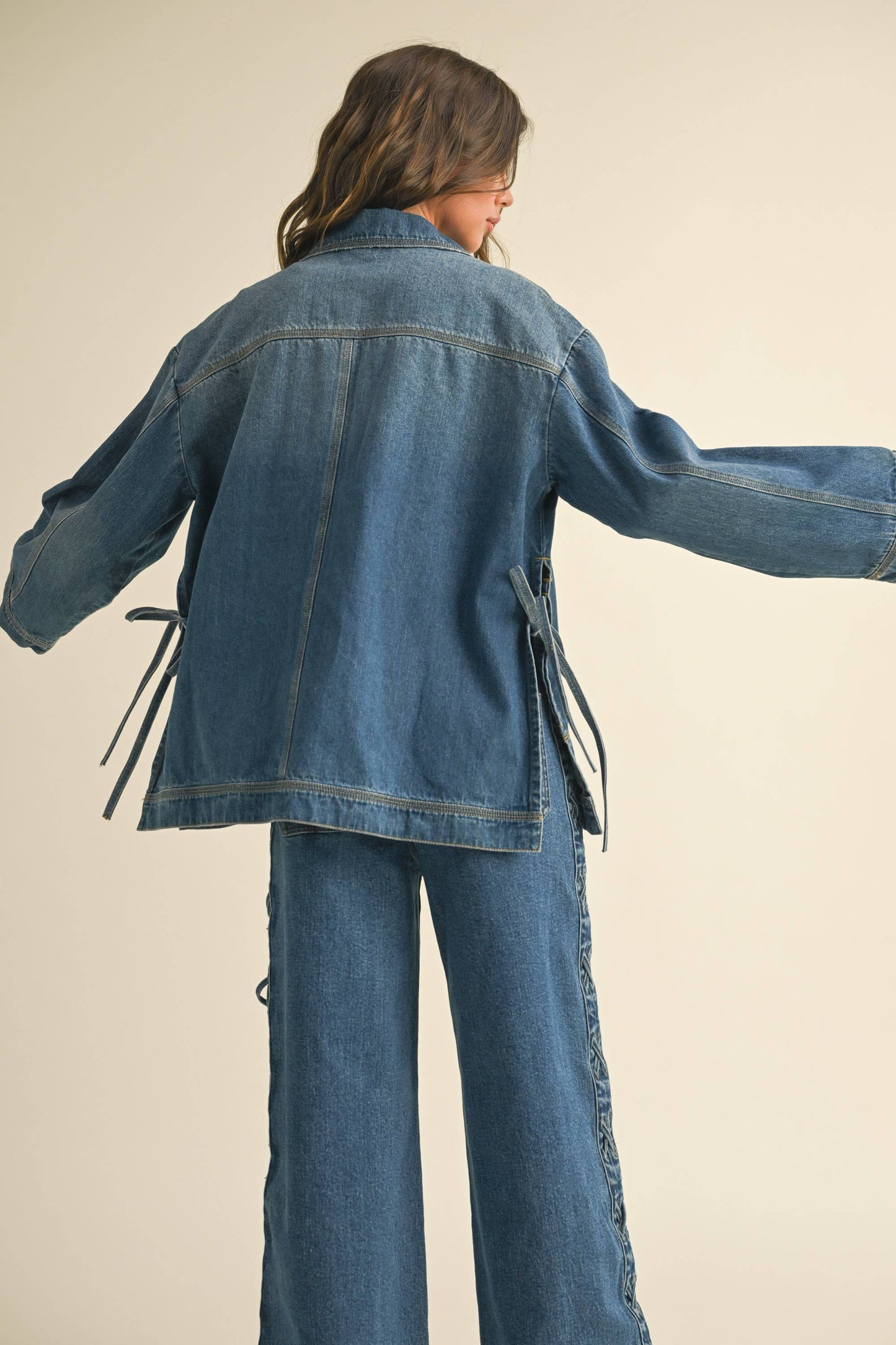 Side Tie Denim Jacket
