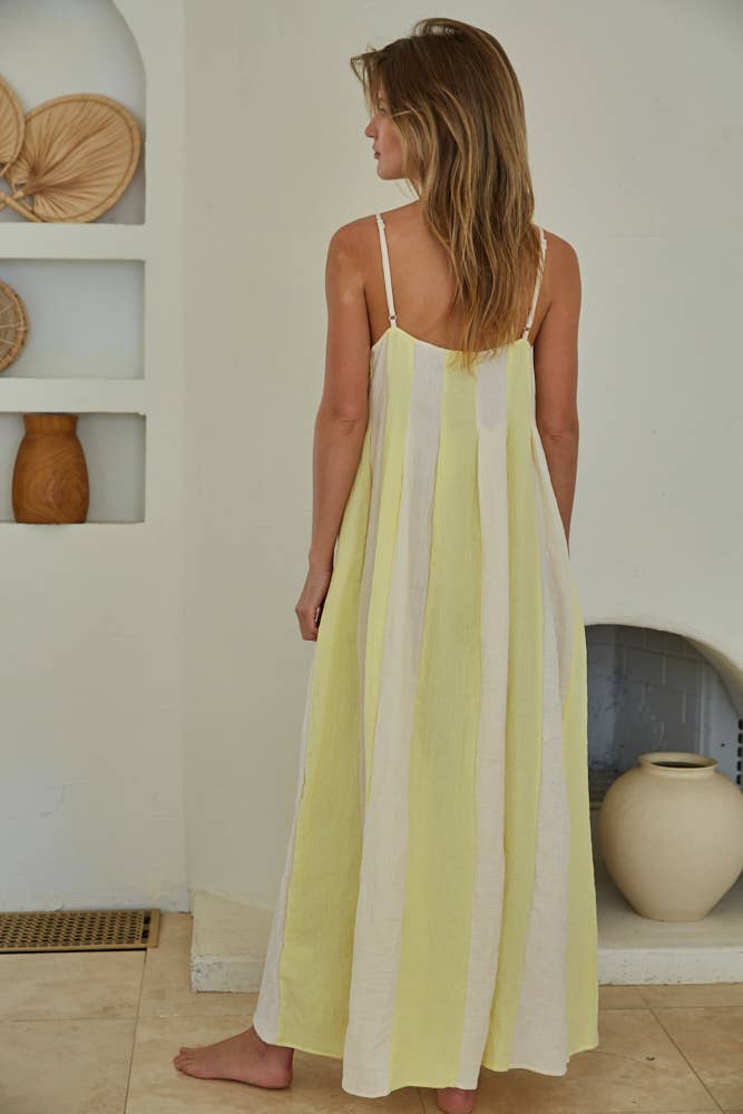 Gauze Pintuck Midi Dress