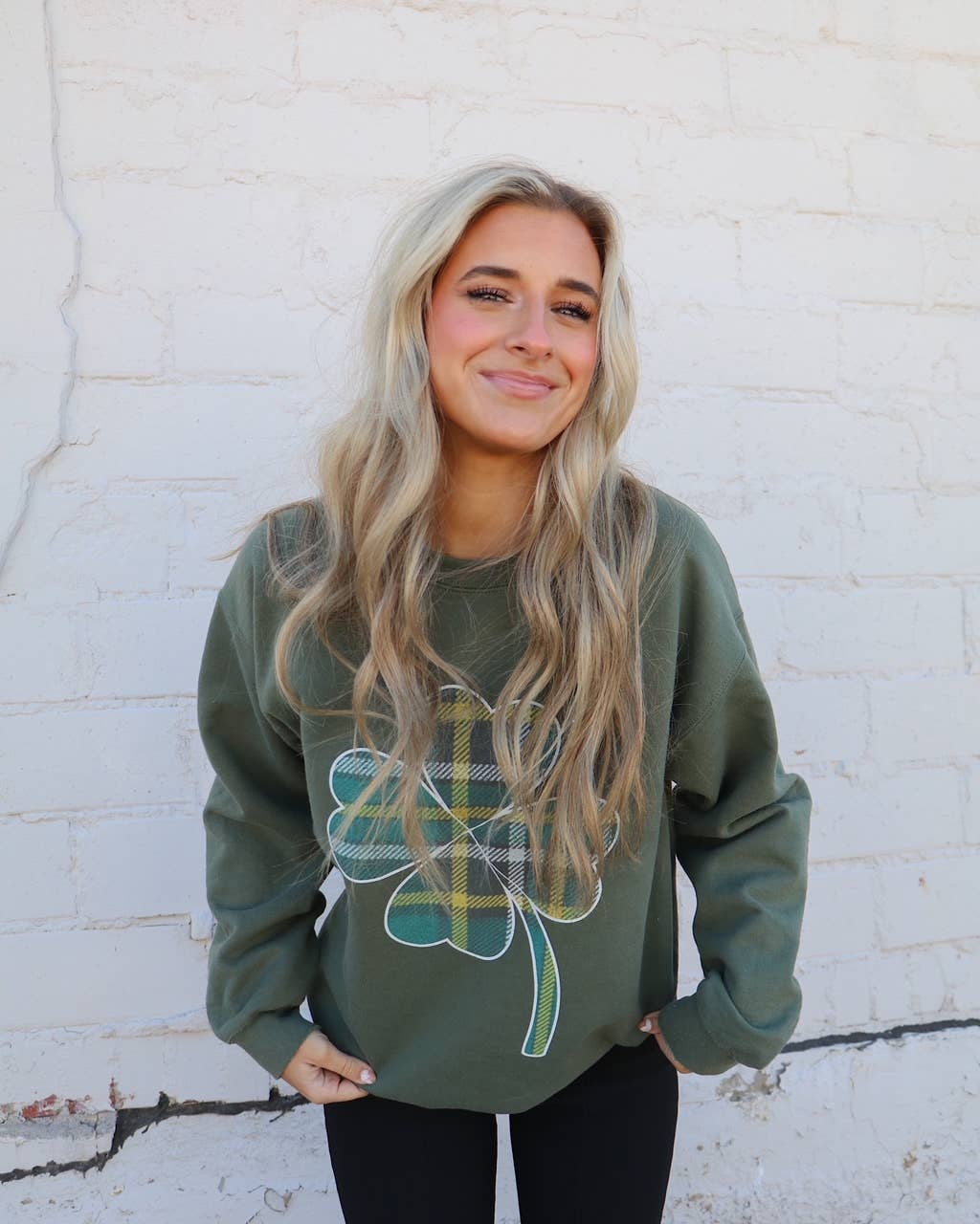 Plaid Clover Sweatshirt