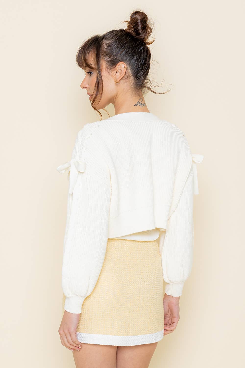 Bow Lace Up Cardigan
