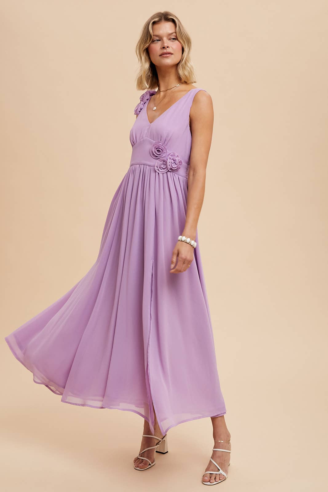 Rosette Maxi Dress Lavender Allie May Boutique Rosette Maxi Dress Lavender Allie May Boutique