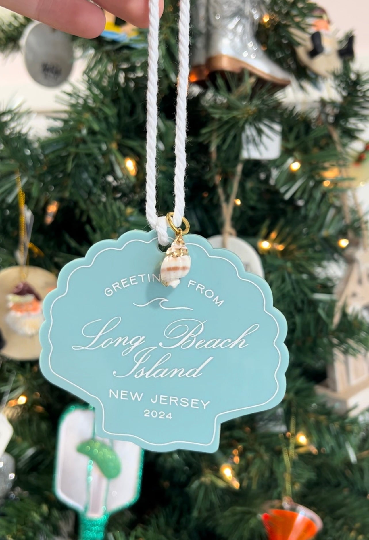 Long Beach Island Shell Ornament
