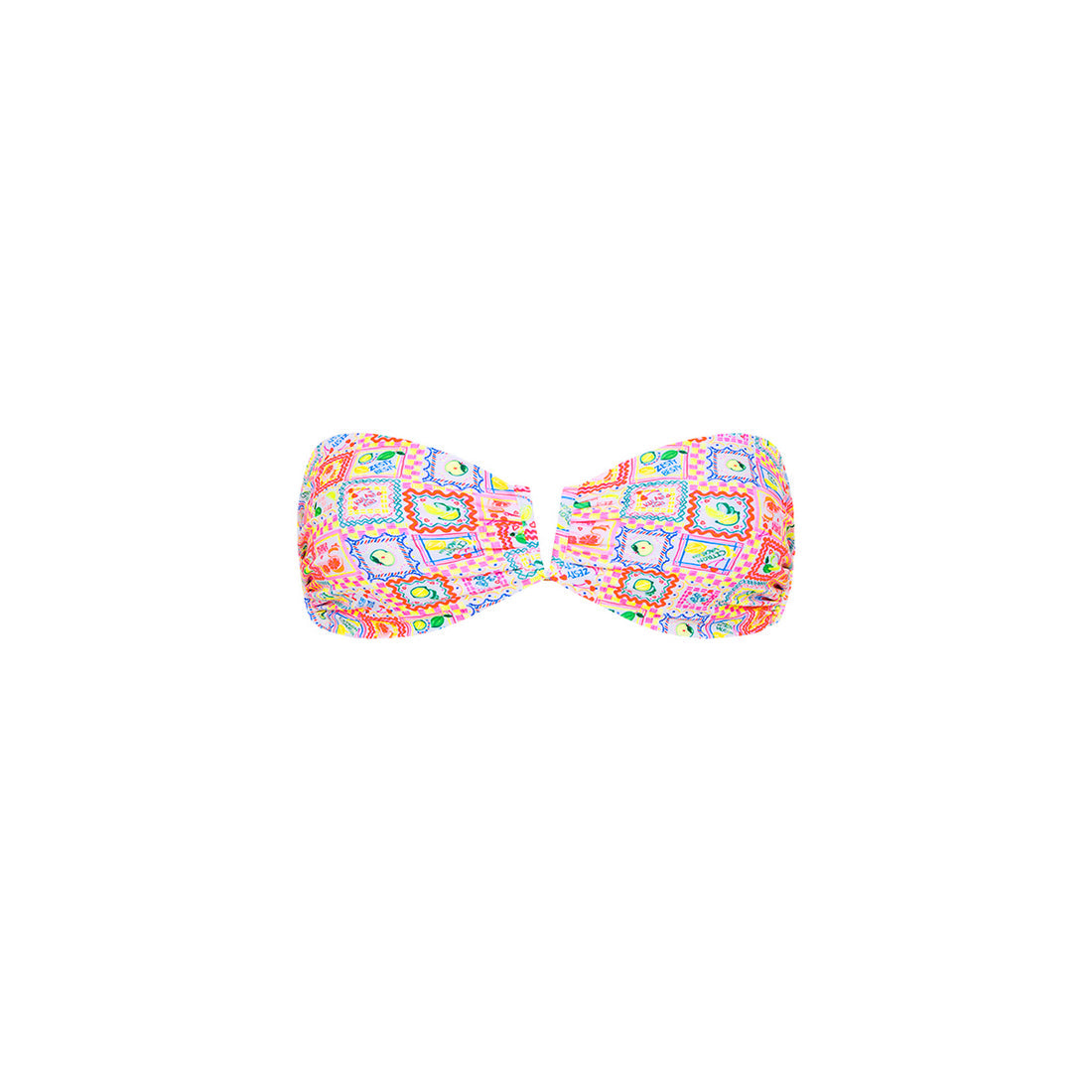 V Strapless Bandeau Top - Citron Coast