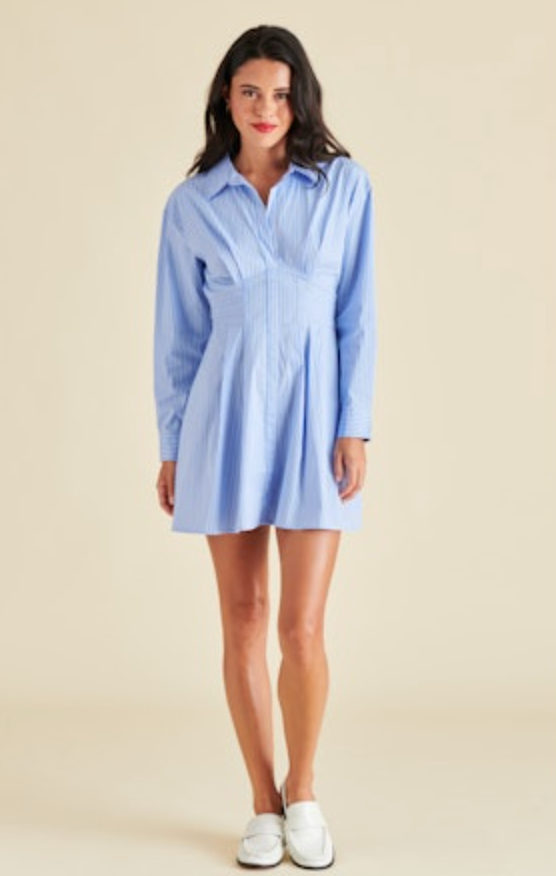 Aria Dress - Chambray Blue