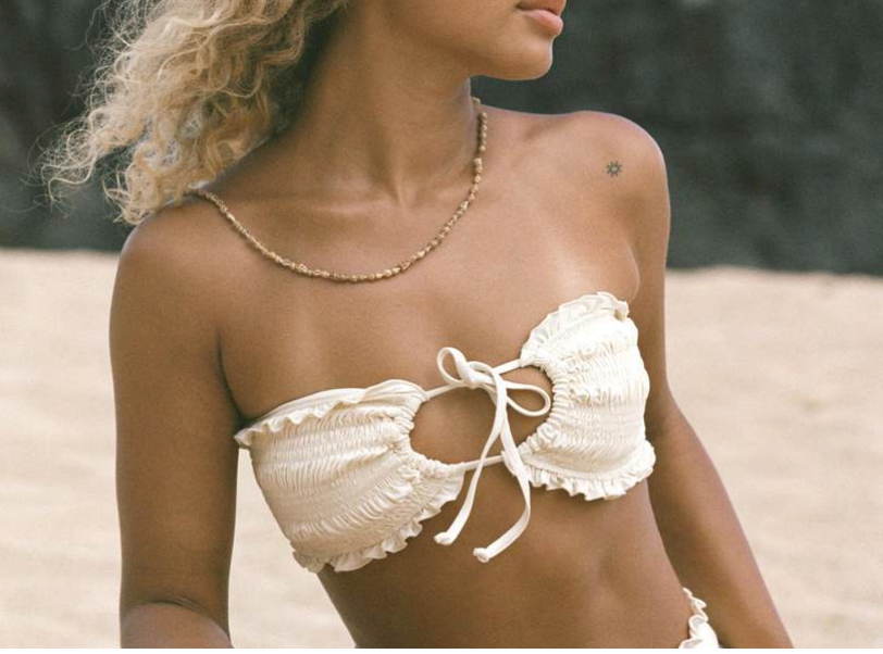 Cleo Bandeau Top - Coconut