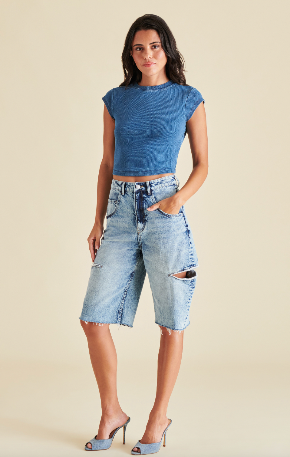 Lange Denim Short