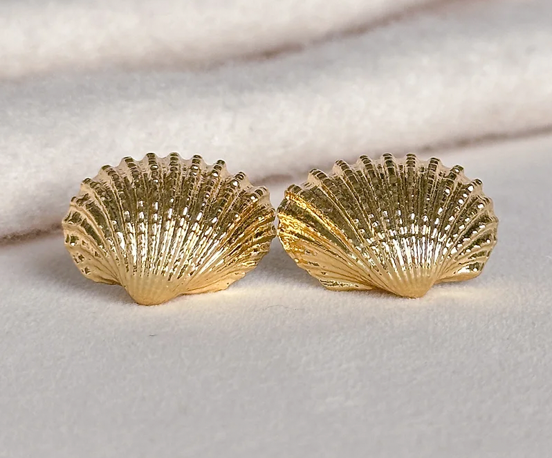 Gold Shell Studs