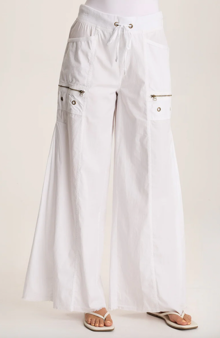 Coline Wide Leg Pant - White