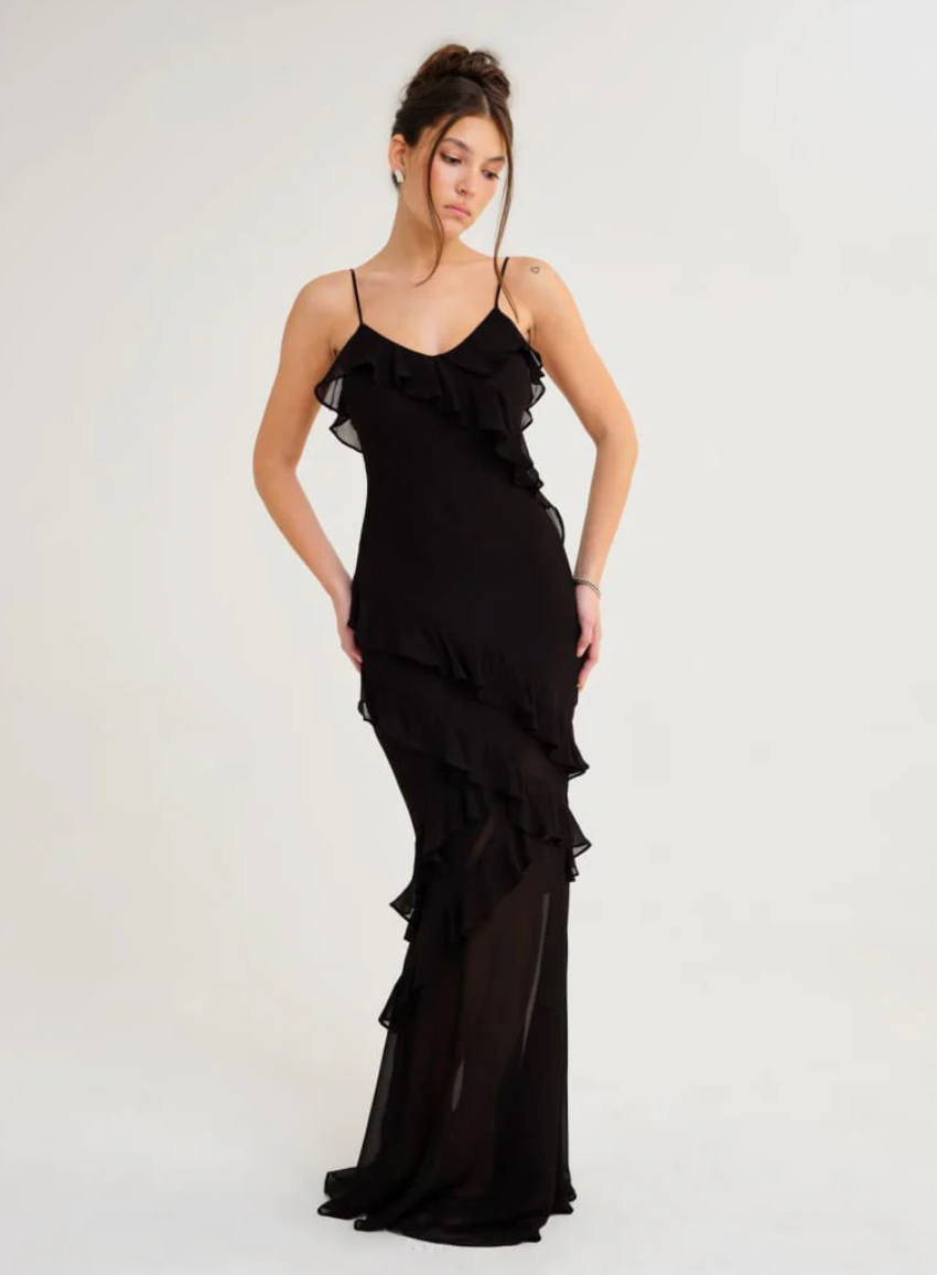 black maxi dress boutique Sao Paulo Maxi Dress