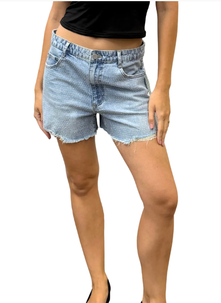 Micro Clear Studded Shorts