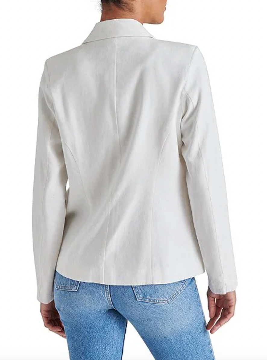 Payton Linen Blazer - White