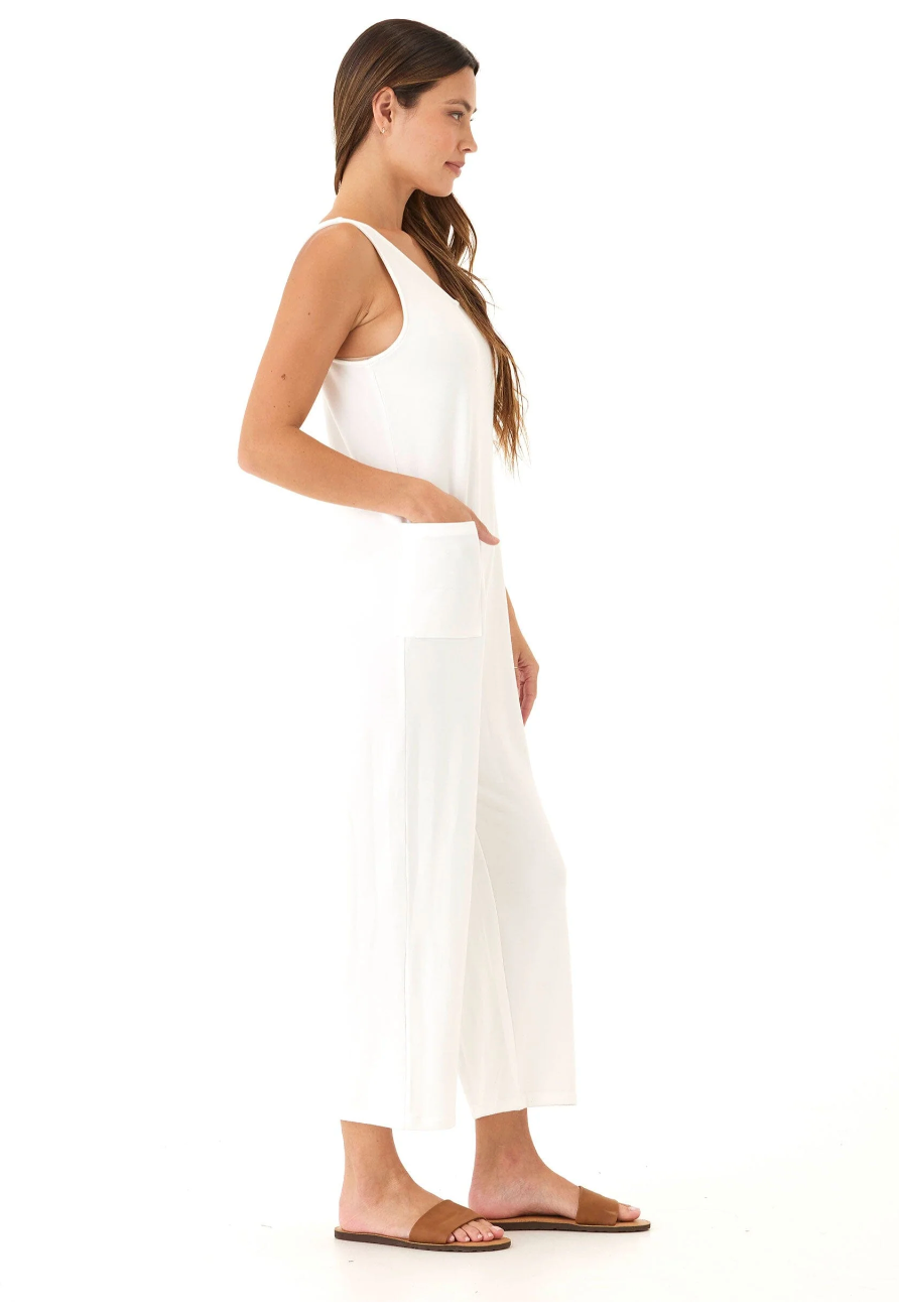 Rainey Terry Jumpsuit - White