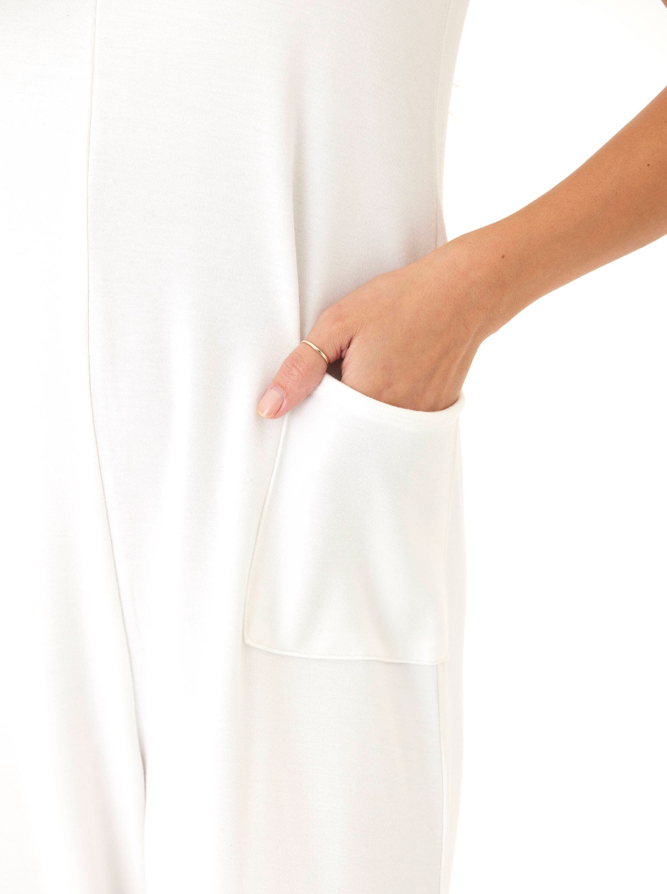 Rainey Terry Jumpsuit - White