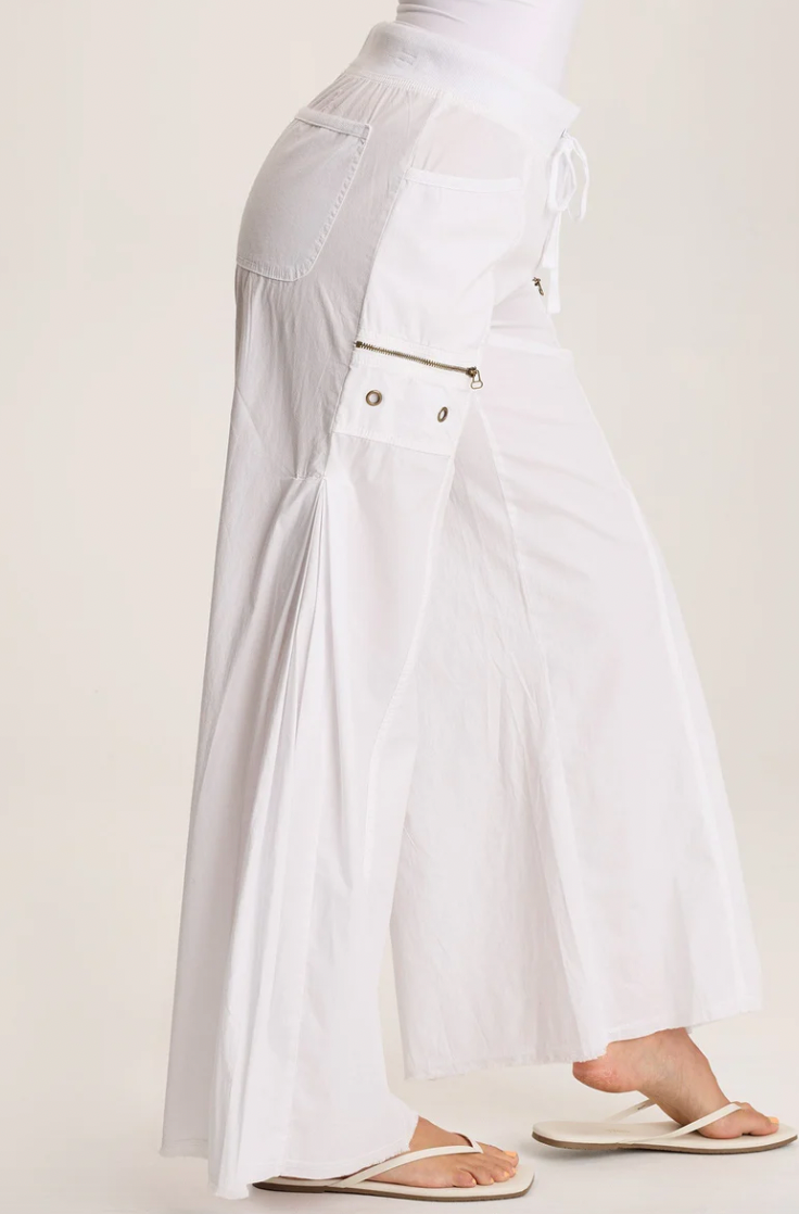 Coline Wide Leg Pant - White