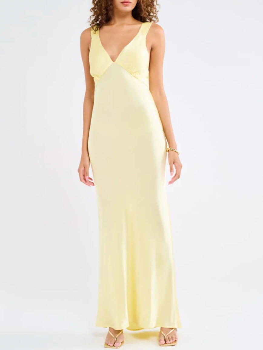 Sunset Strip Maxi Dress - Buttercream