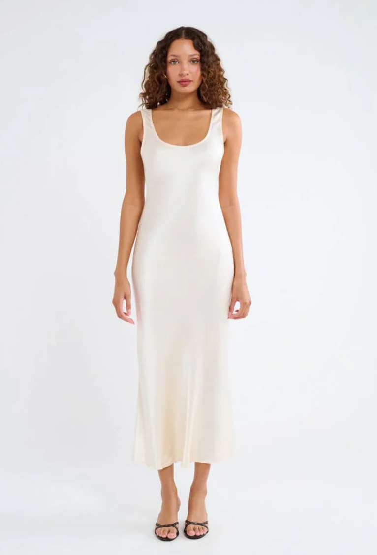Market Midi Dress - Ivory