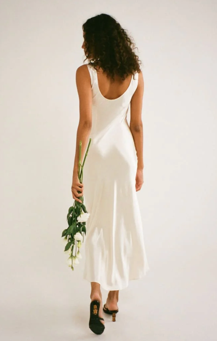 Market Midi Dress - Ivory
