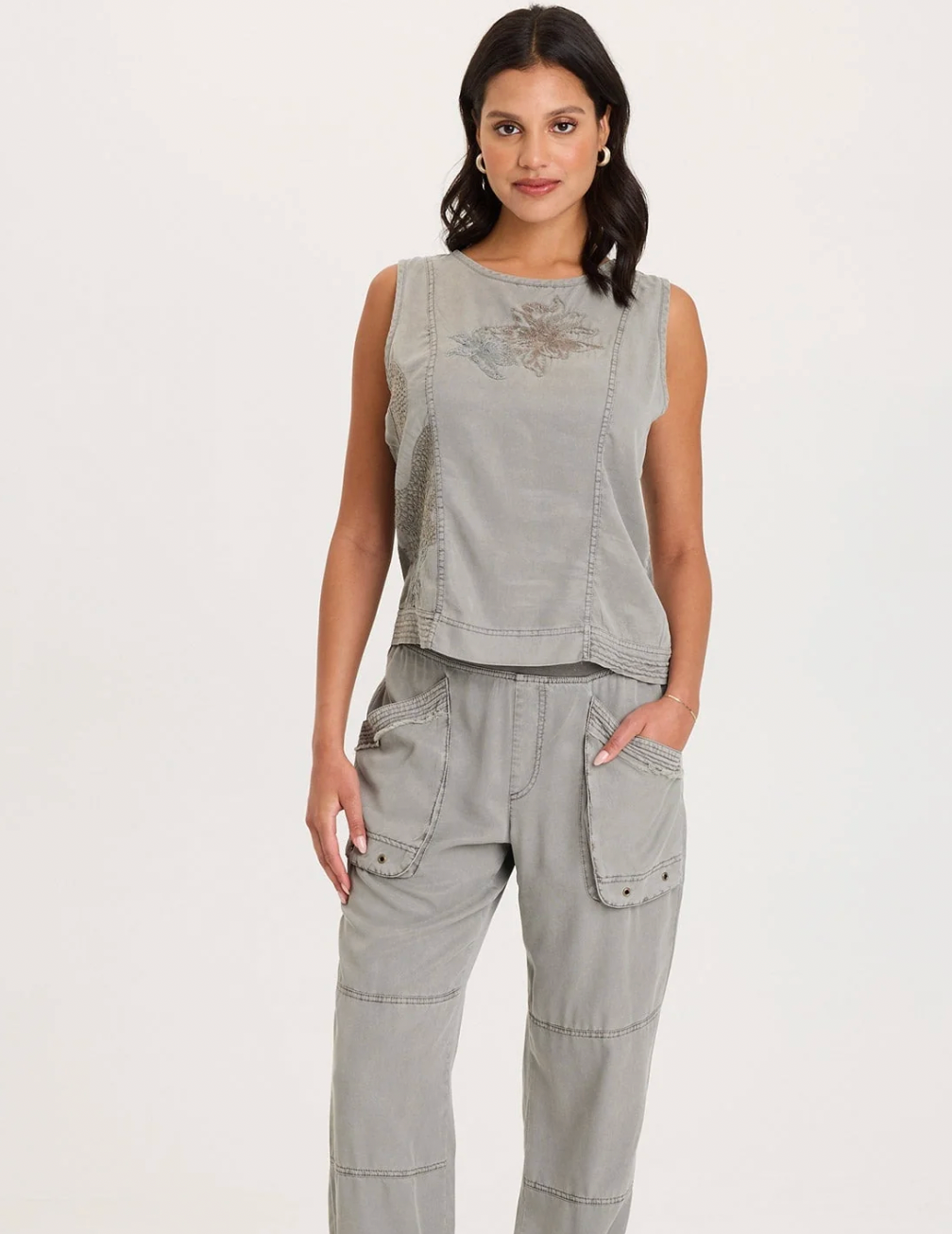 Embroidered Davies Tank