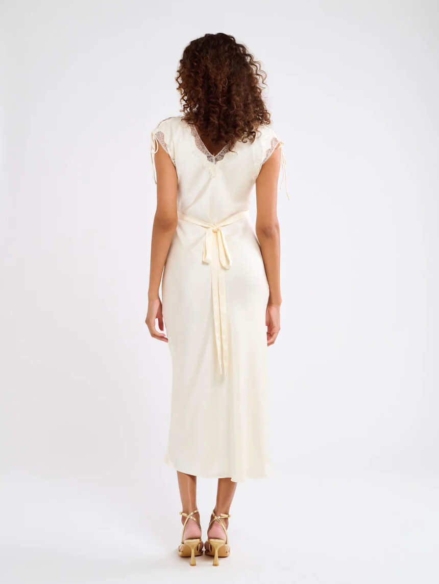 Monarch Midi Dress - Cream