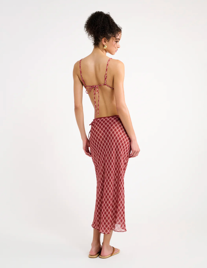 Stroll Midi Skirt - Country Check