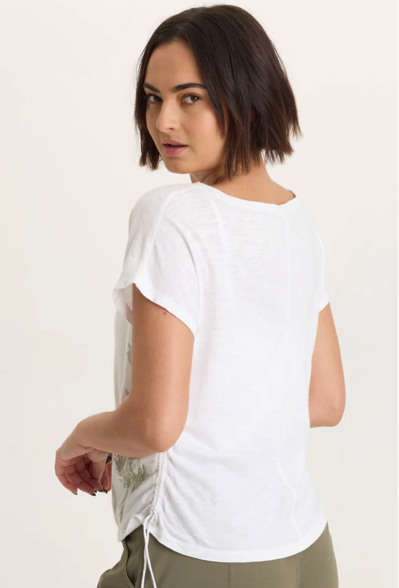 Printed Cohn Top - Wht