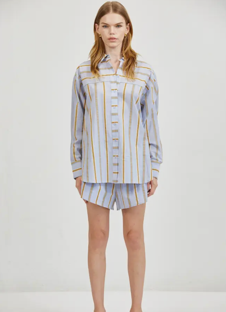 Linene Striped Shorts