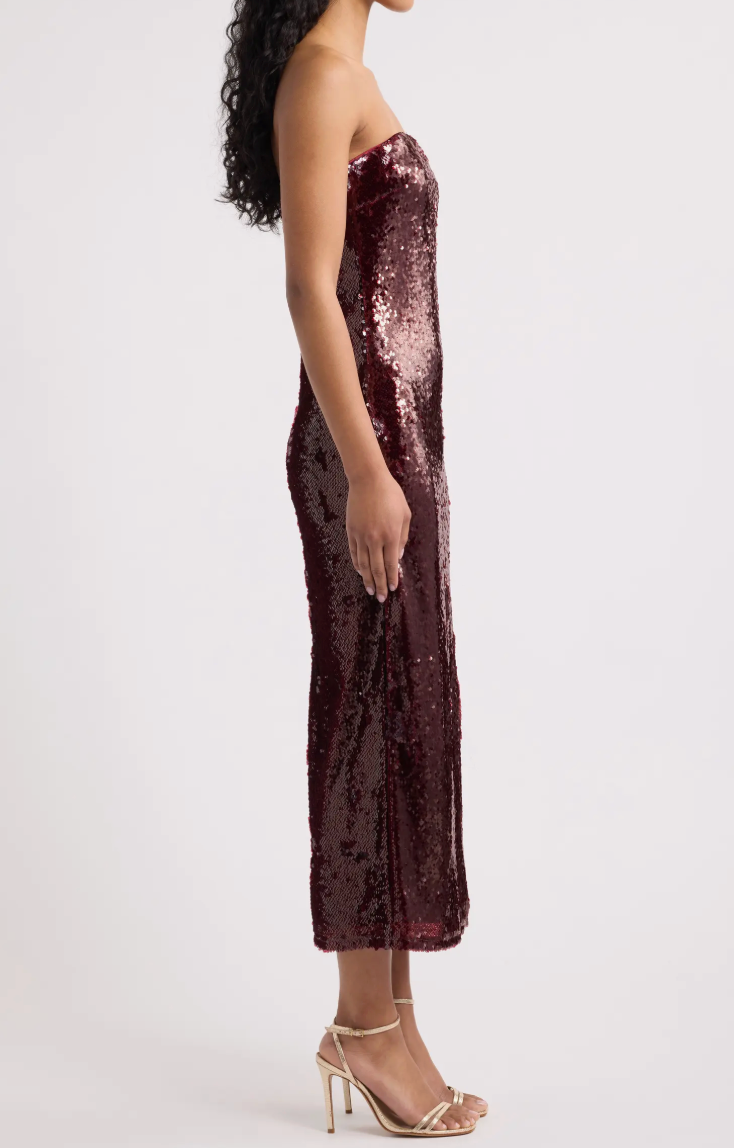 Hallie Strapless Sequin Dress
