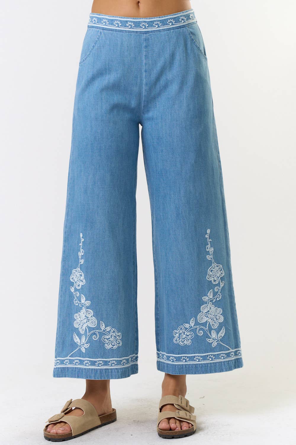 Floral Flare Denim Pant
