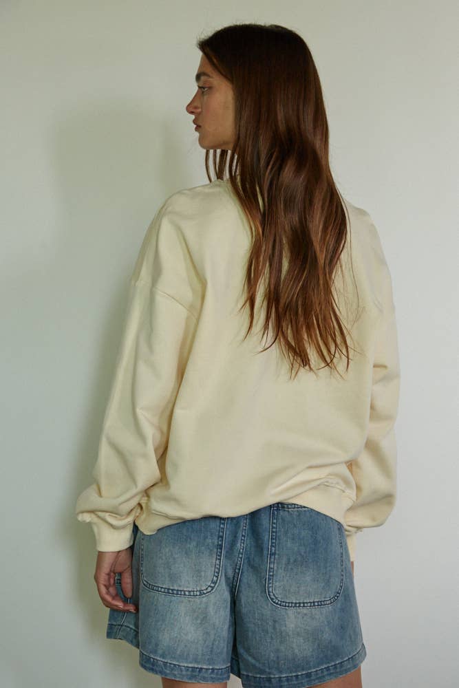 Cream USA Patchwork Pullover