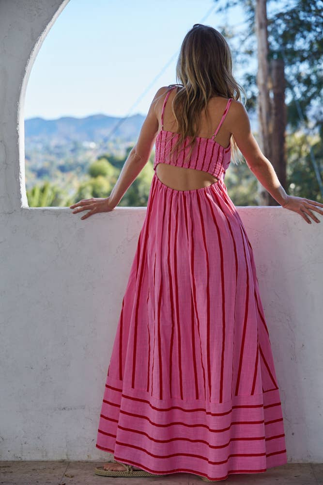Pink Sherbet Striped Dress