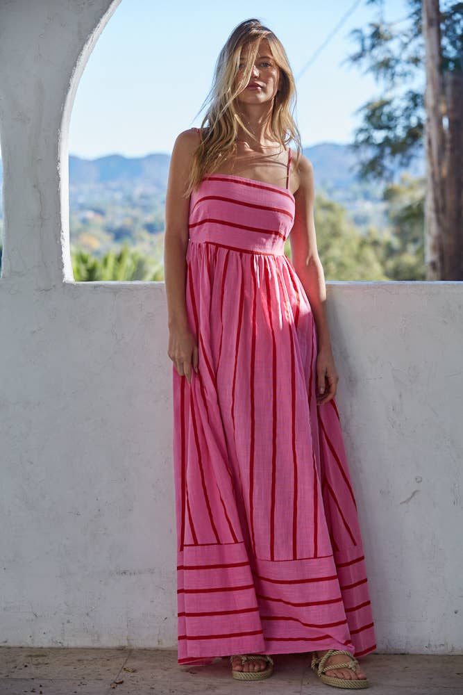 Pink Sherbet Striped Dress