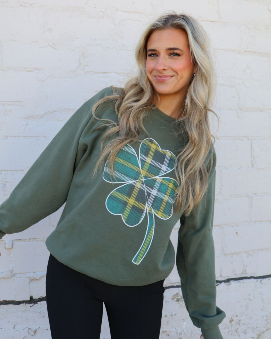 Plaid Clover Sweatshirt