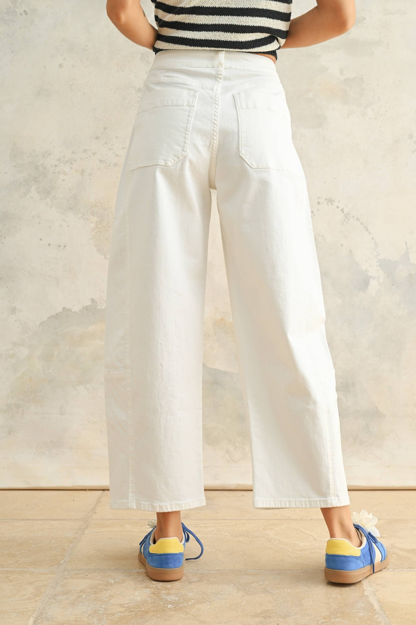 Loose White Denim Pants