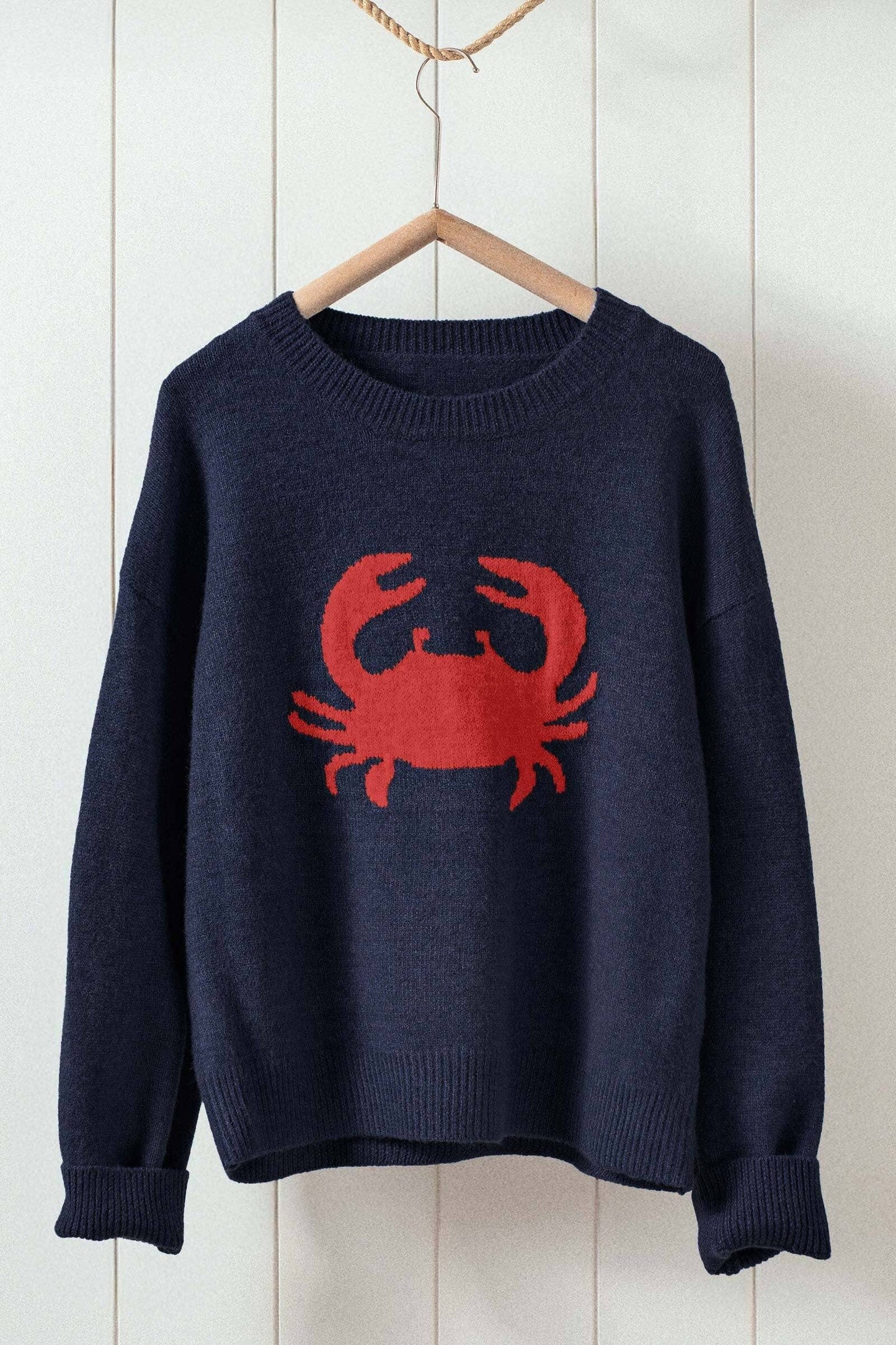 Navy Crab Knit Sweater