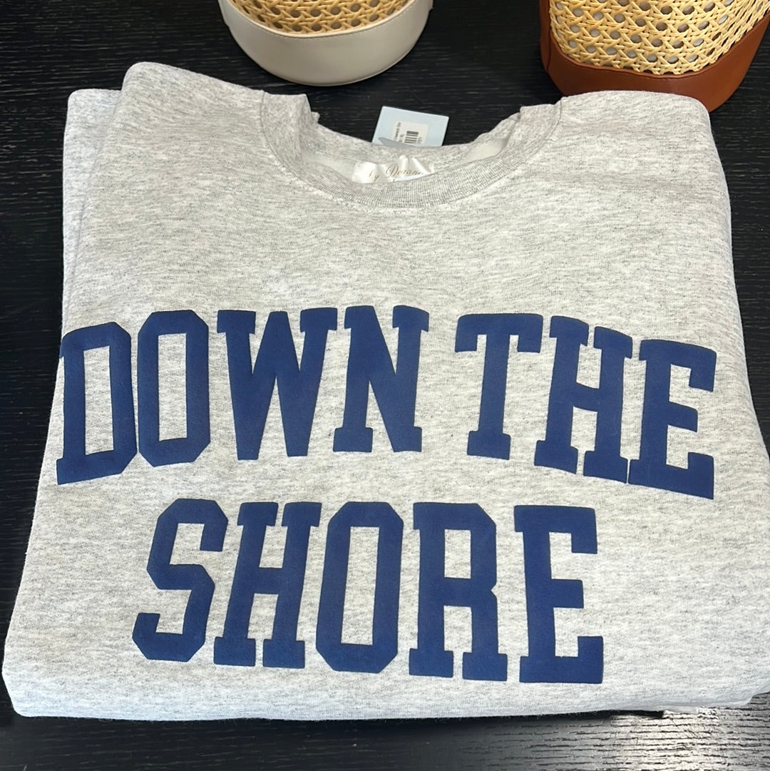 Down the Shore Crewneck Grey