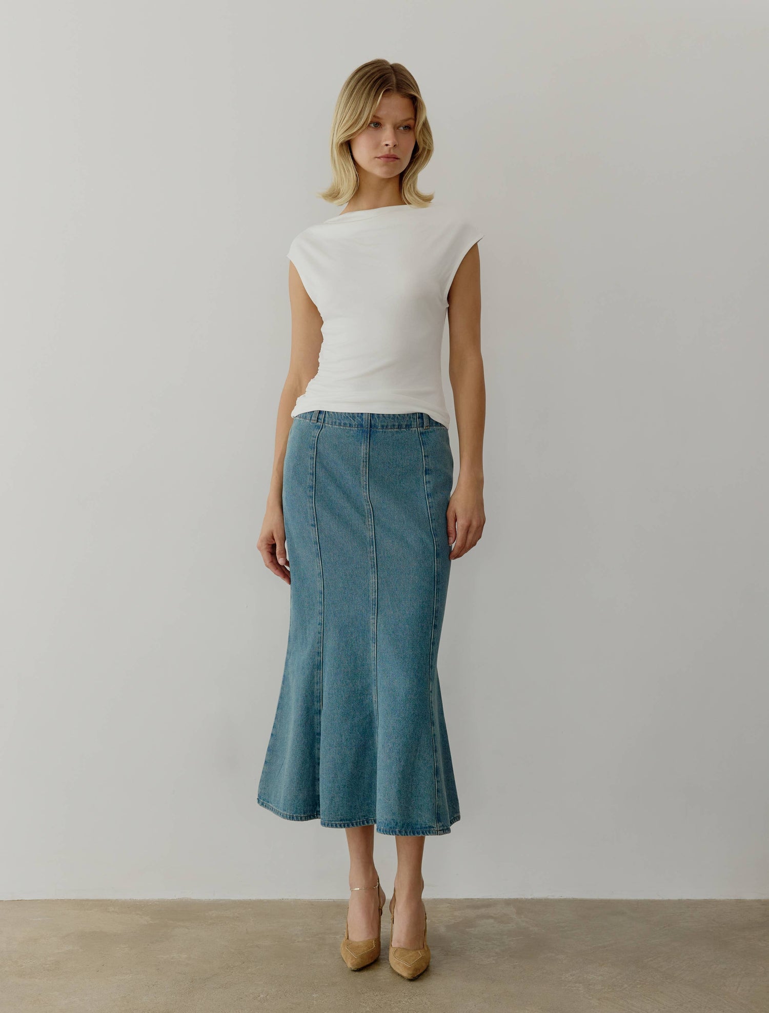 Aeris Mermaid Denim Skirt