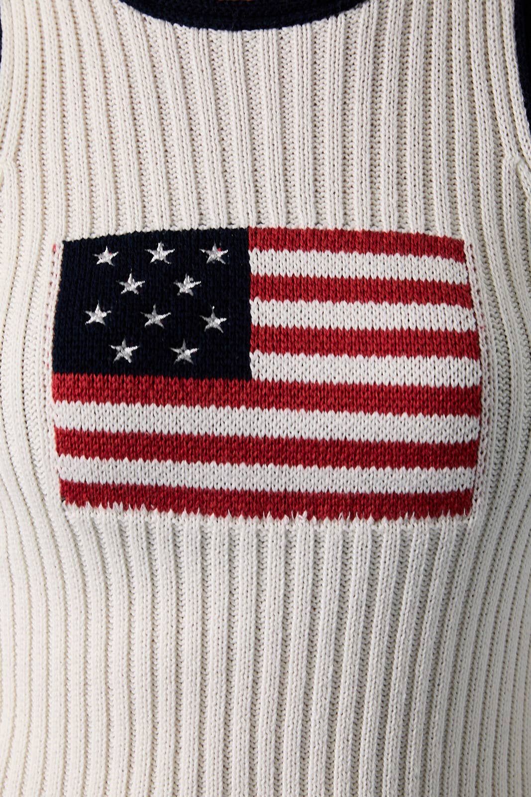 USA Flag Sweater Tank Top