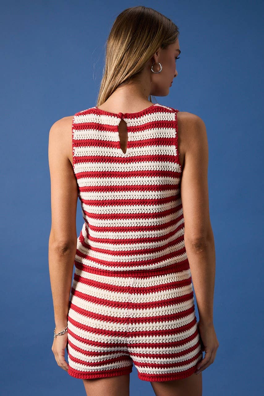 Crochet Stripe Tank Top