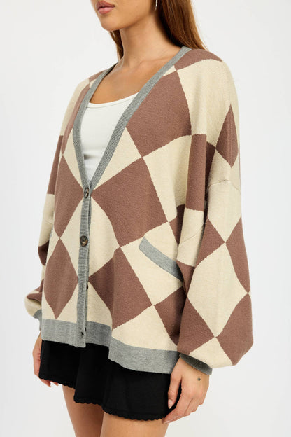 Mocha Oversized Cardigan