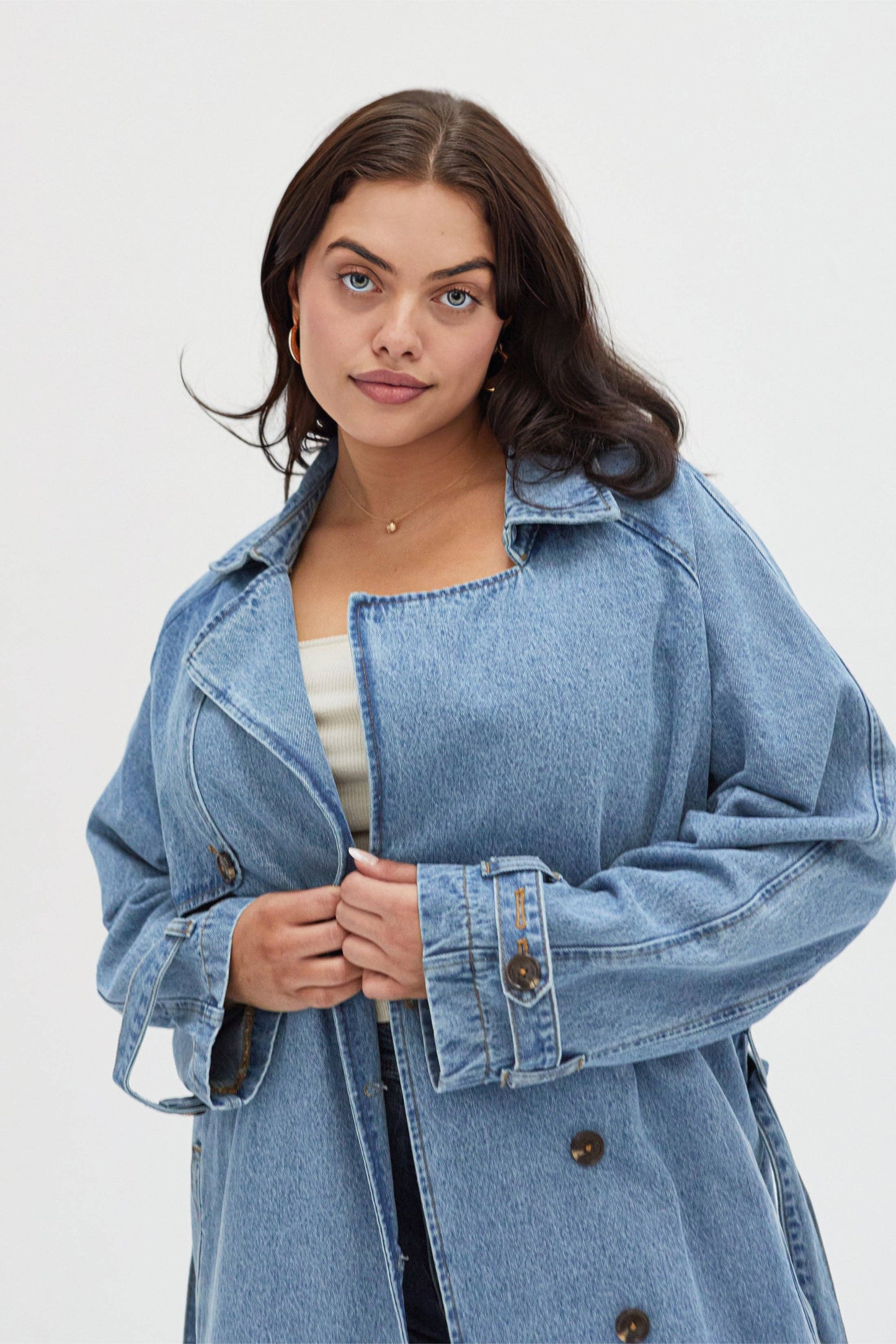 Ryland Denim Trench Coat