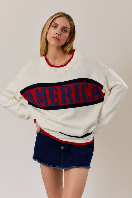 America Graphic Sweater