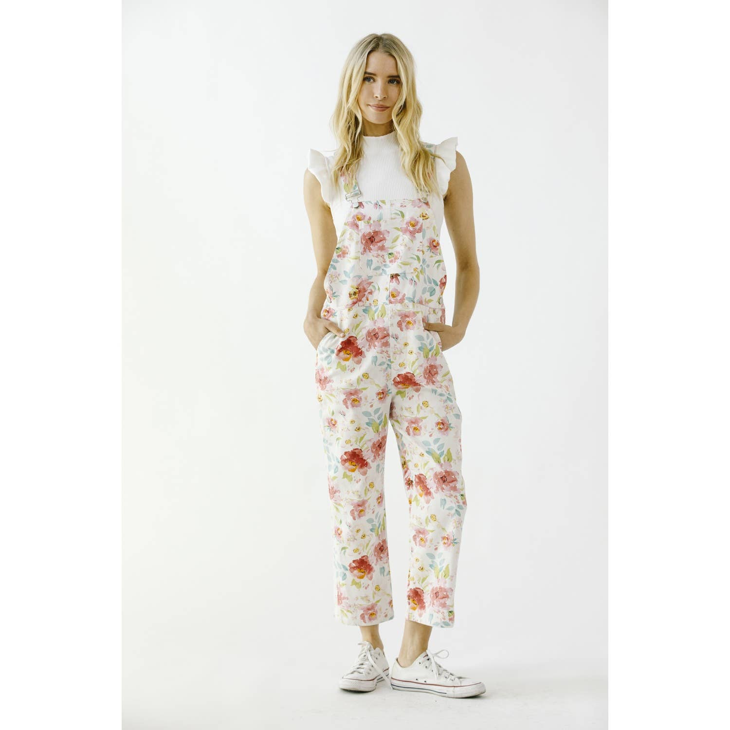 Taylor Floral Print Overalls