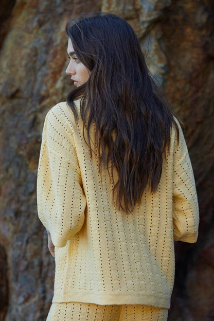 Walk With Me Crochet Top - Butter Yellow