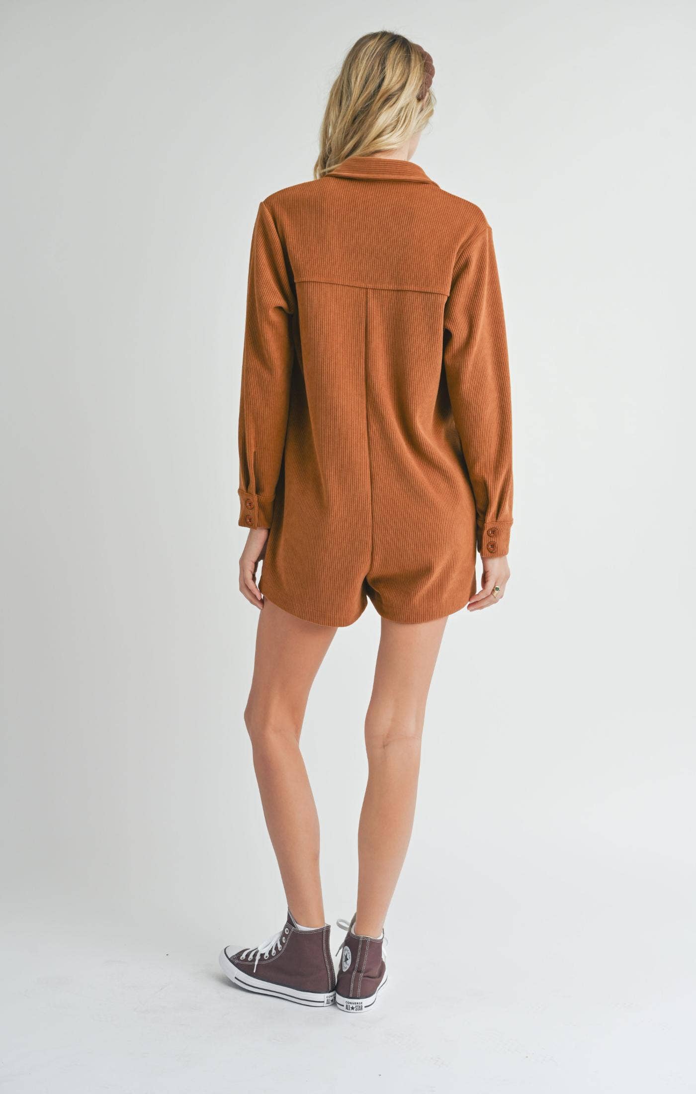 Camel Corduroy Romper