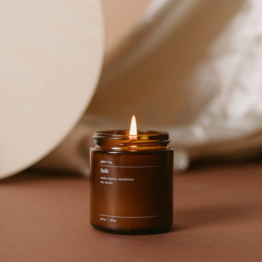 folk soy candle - mini 3.5 oz.