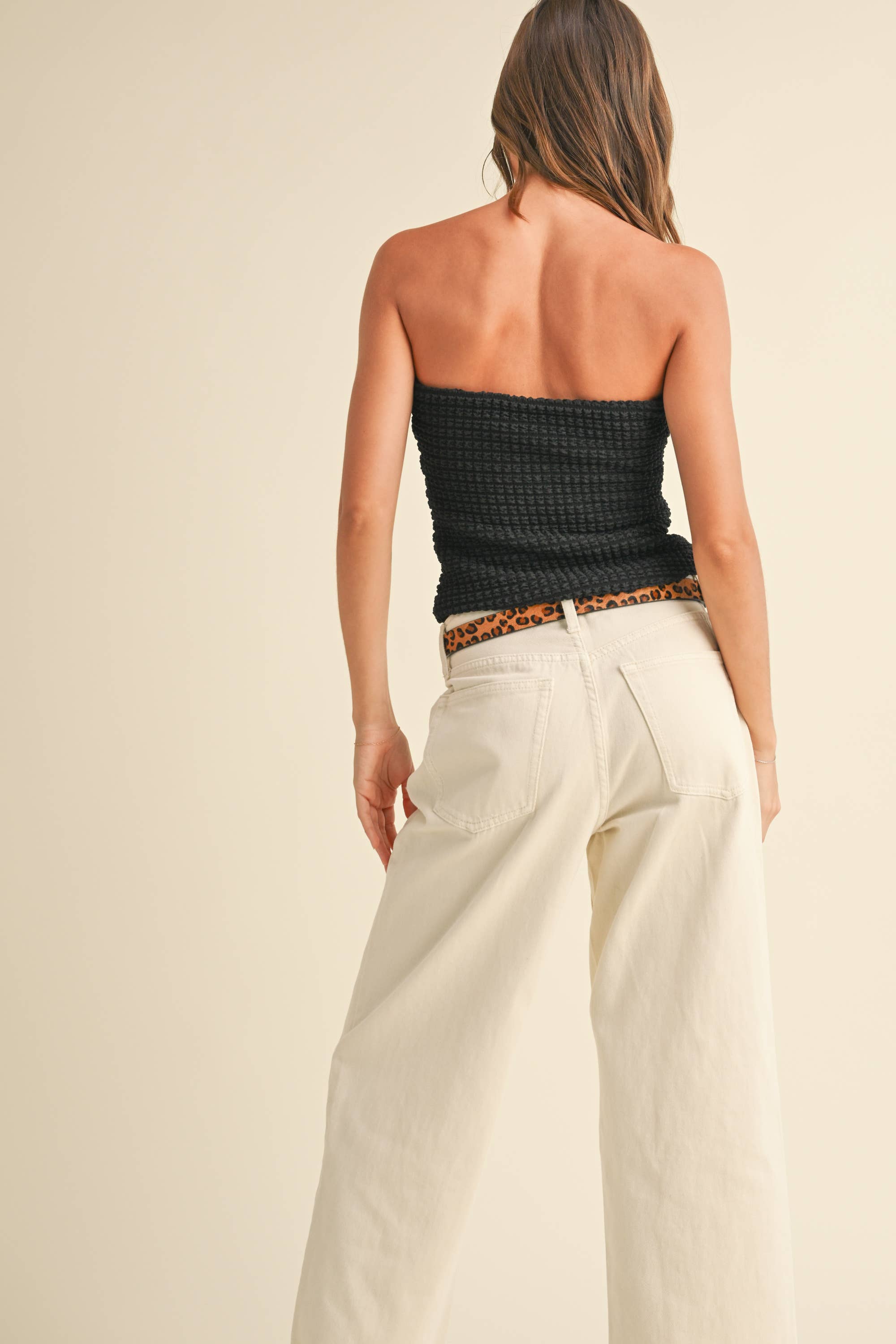 Textured Tube Top - Black